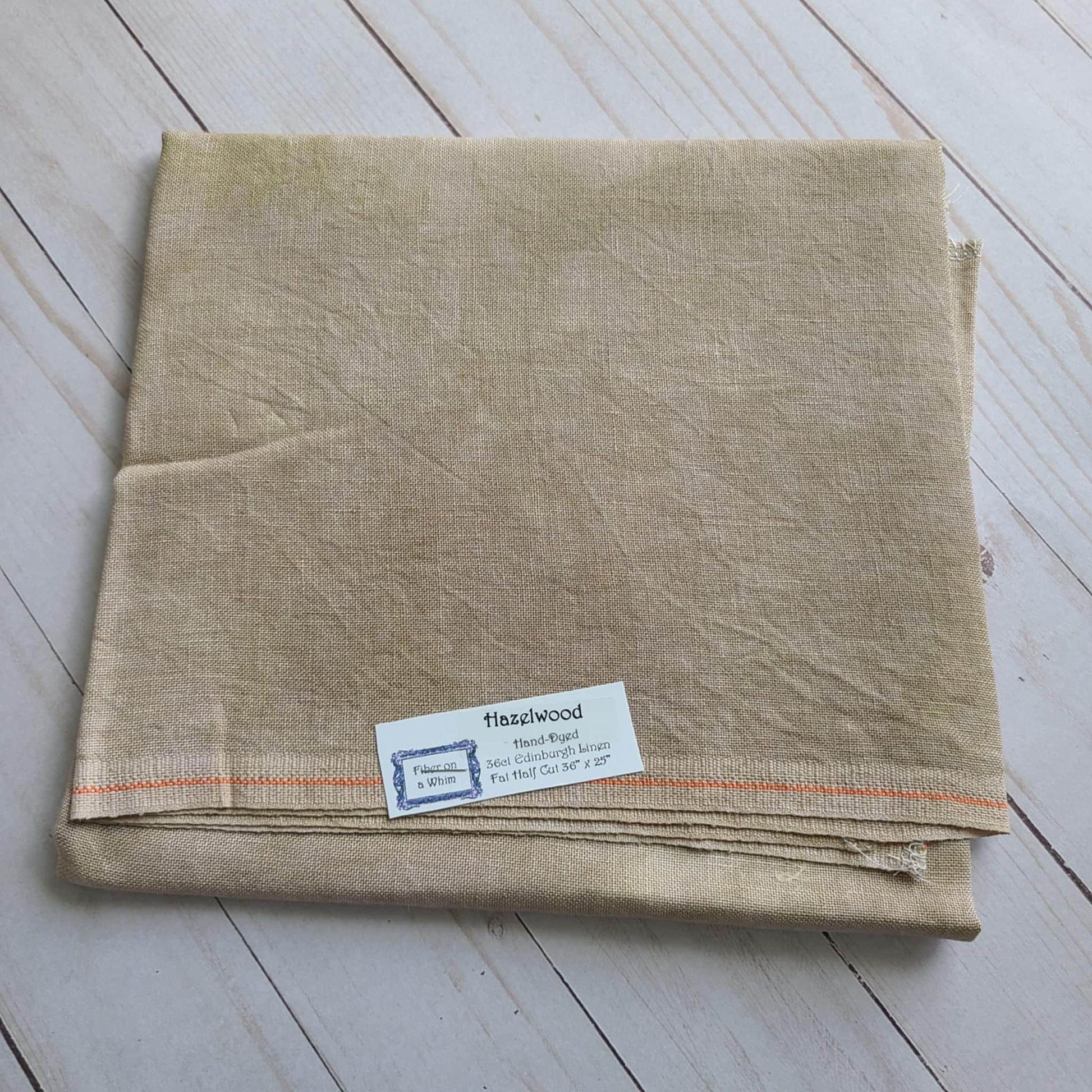 Fiber on a Whim Hand Dyed 36 count Hazelwood Linen fabric fat quarter 18 x 25