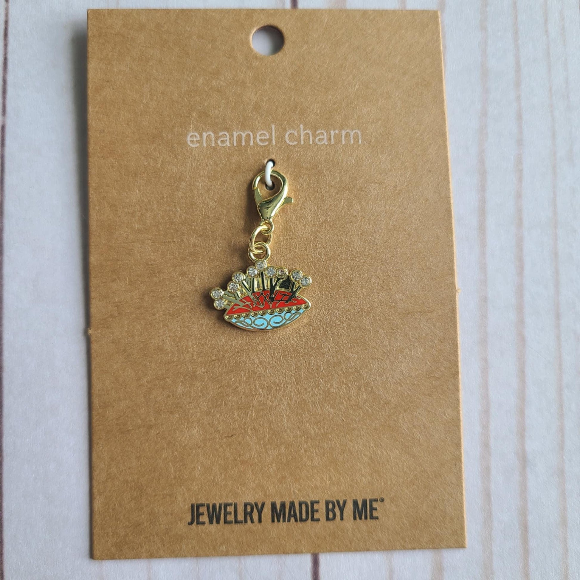Charm Tomato Pincushion enamel charm Zipper Pulls by Moda jewelry made by me