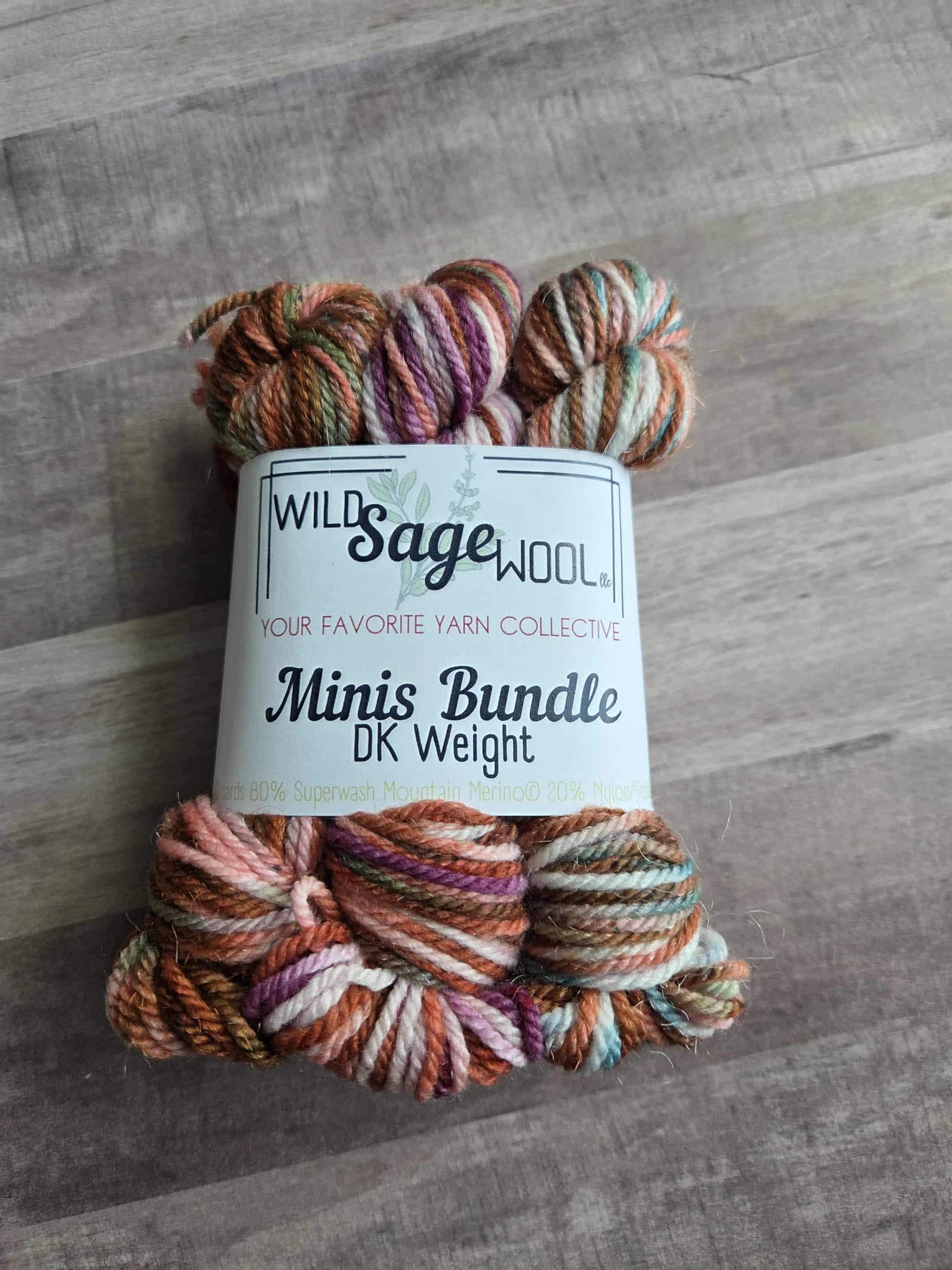 Firewoven– Minis DK Yarn by Wild Sage Wool
