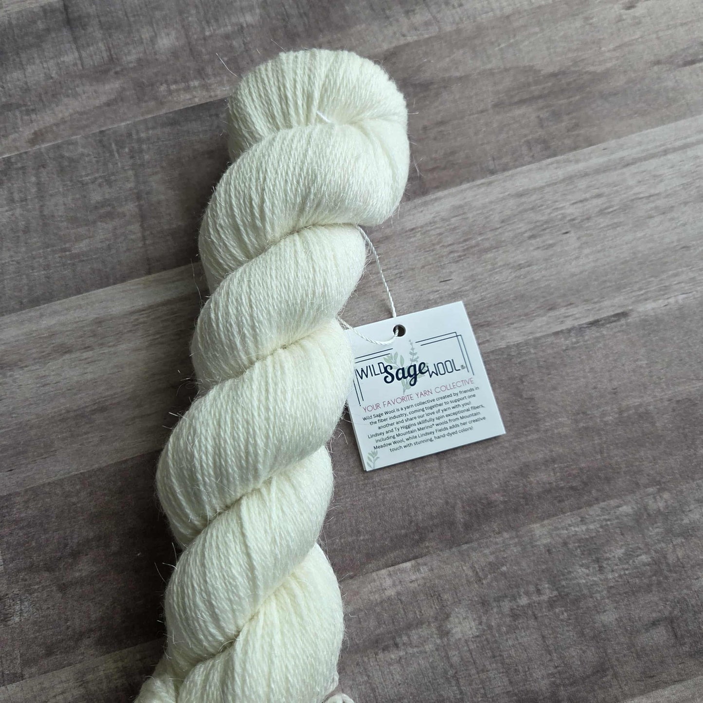 Barely There – Fingering Shimmer Yarn by Wild Sage Wool