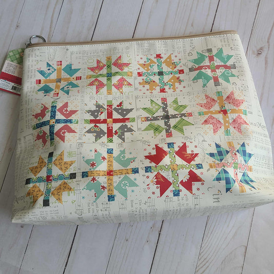 Lori Holt Home Town Holiday Vinyl Project Bag