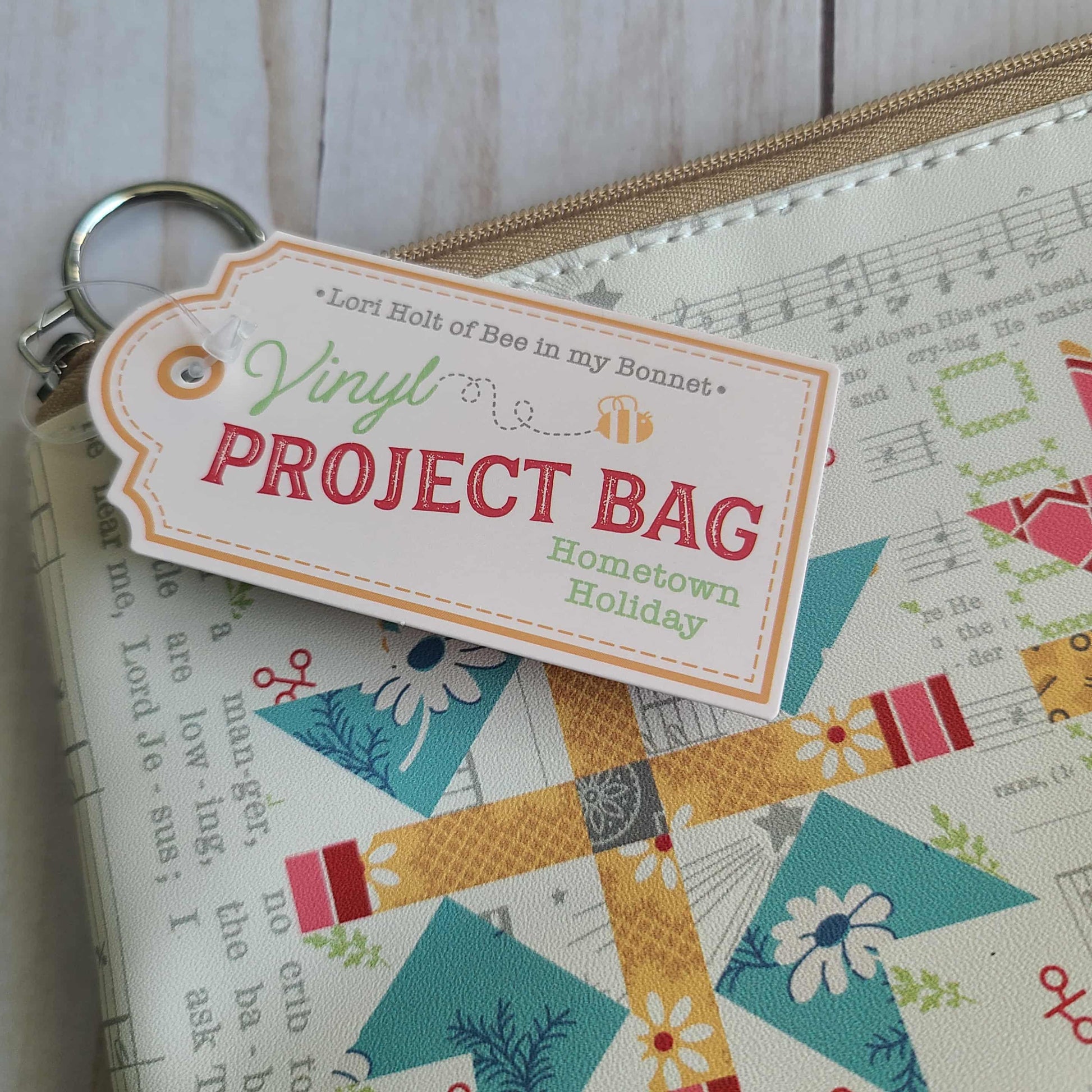 Lori Holt Home Town Holiday Vinyl Project Bag