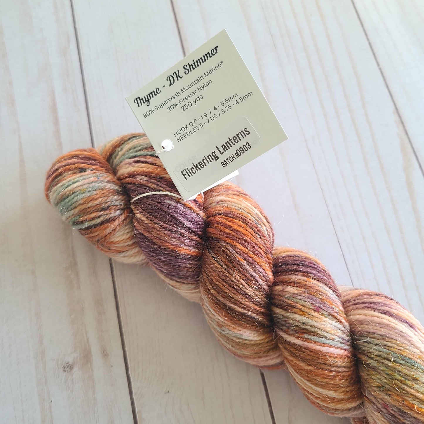Flickering Lanterns – DK Shimmer Yarn by Wild Sage Wool