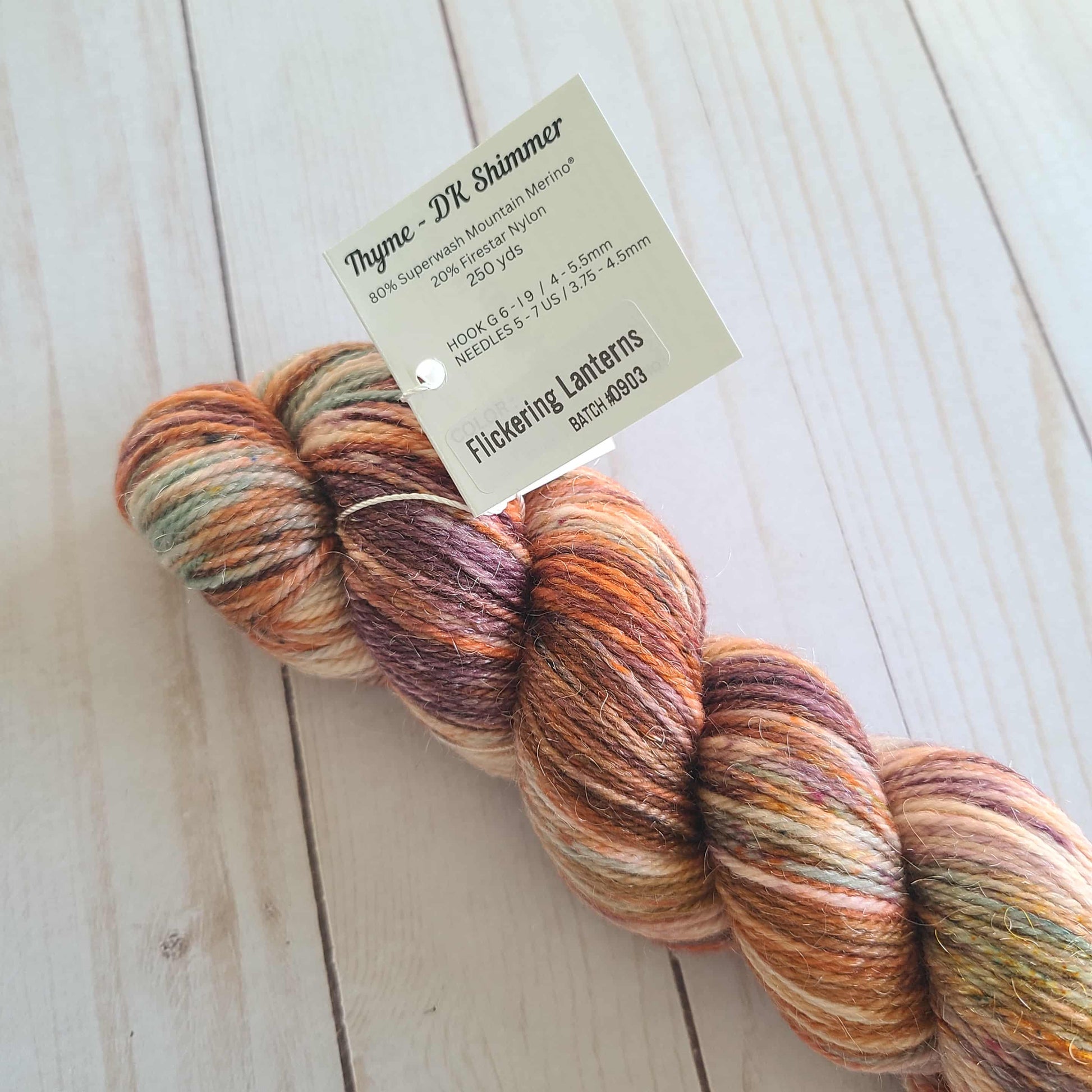 Flickering Lanterns – DK Shimmer Yarn by Wild Sage Wool
