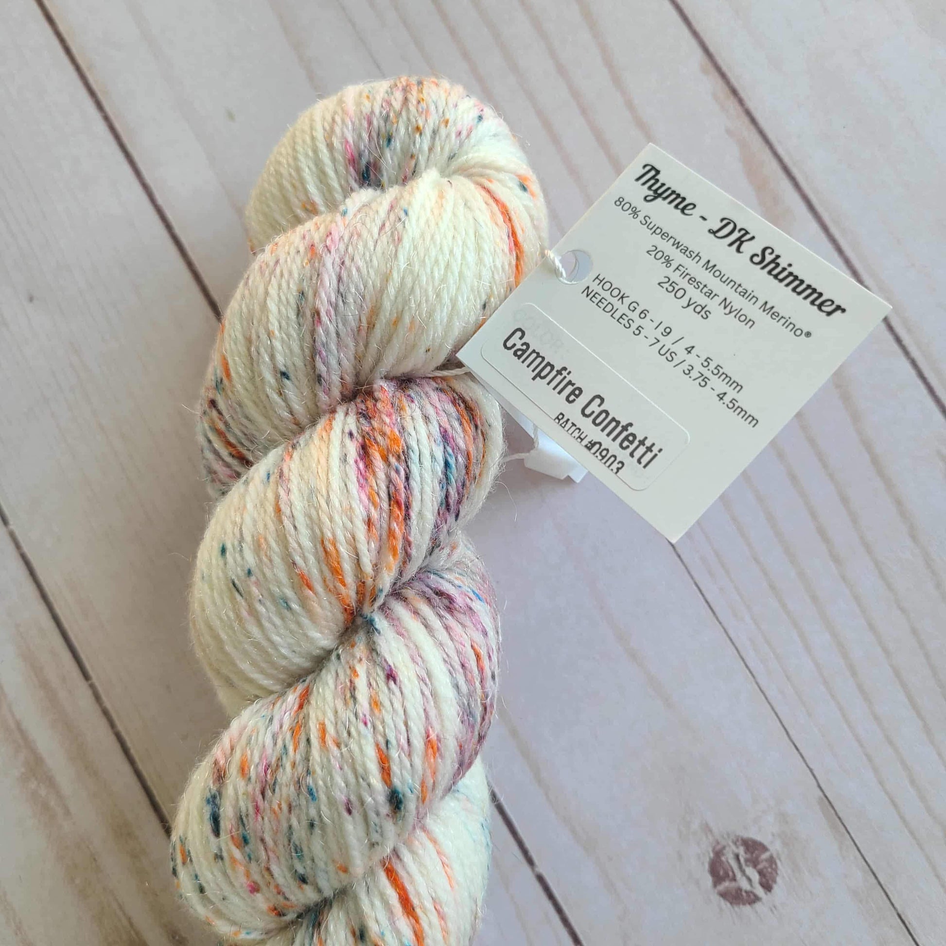 Campfire Confetti – DK Shimmer Yarn by Wild Sage Wool
