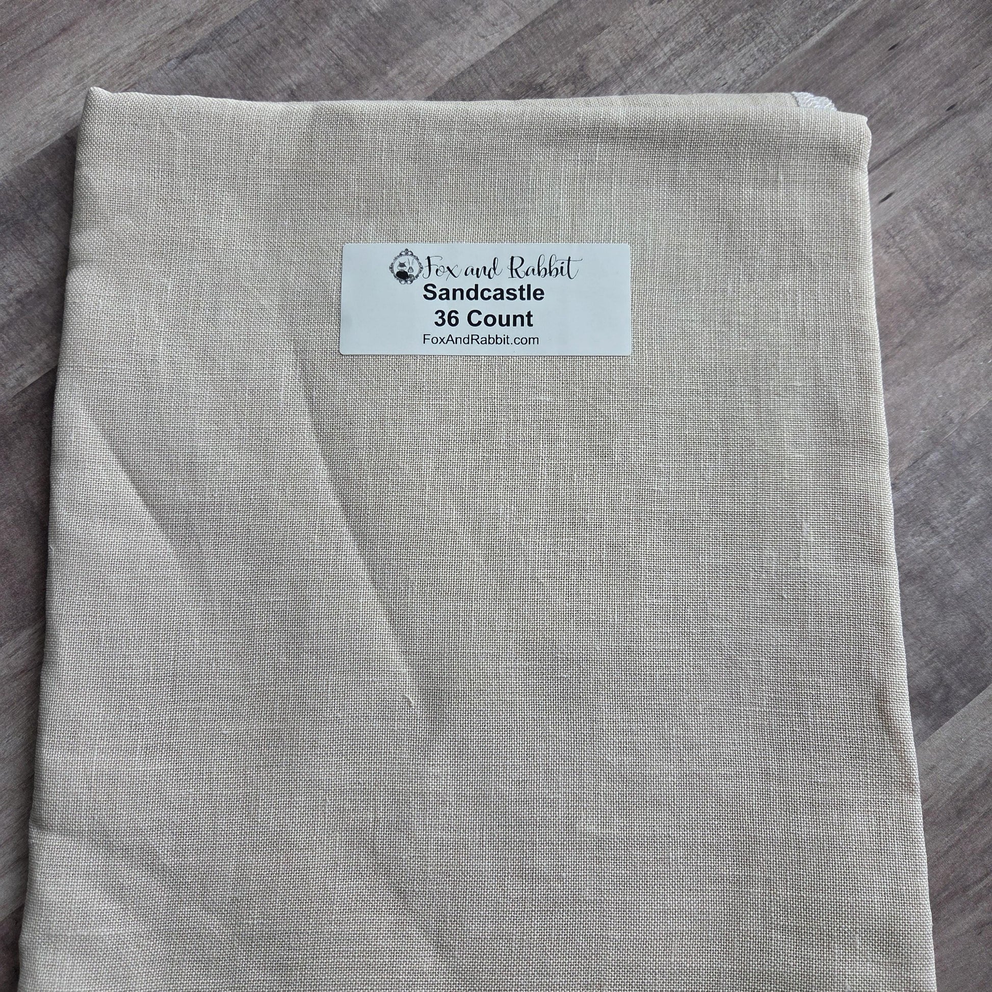 Fox and Rabbit Hand Dyed linen Sandcastle 36 count linen Fat Quarter