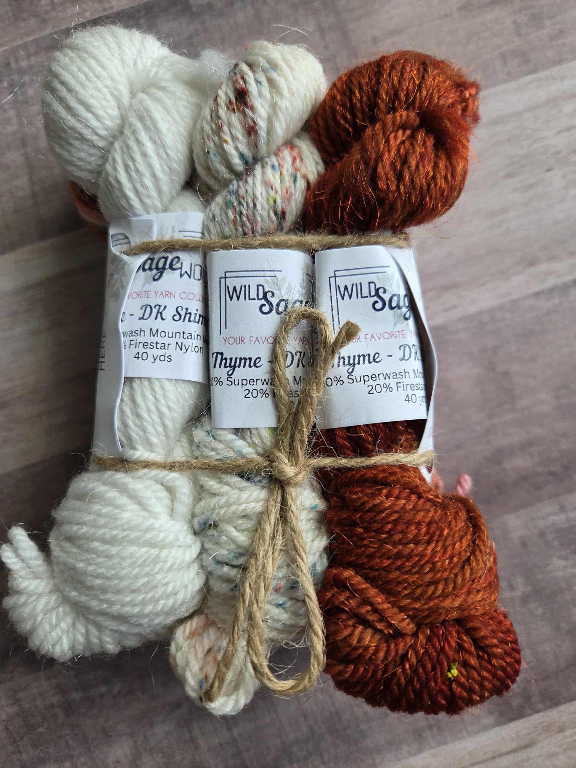 Firewoven– Minis DK Yarn by Wild Sage Wool