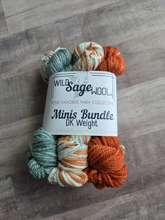 Harvest & Bonfires– Minis DK Yarn by Wild Sage Wool