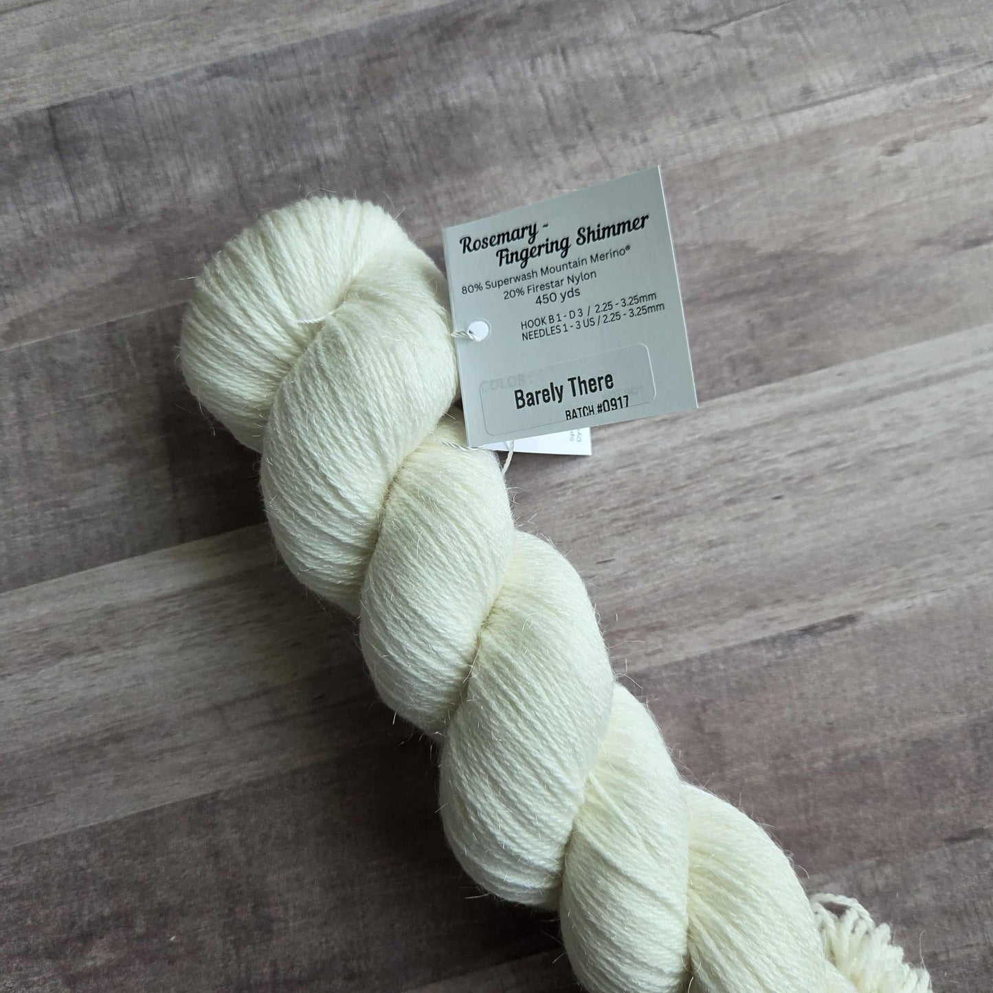 Barely There – Fingering Shimmer Yarn by Wild Sage Wool