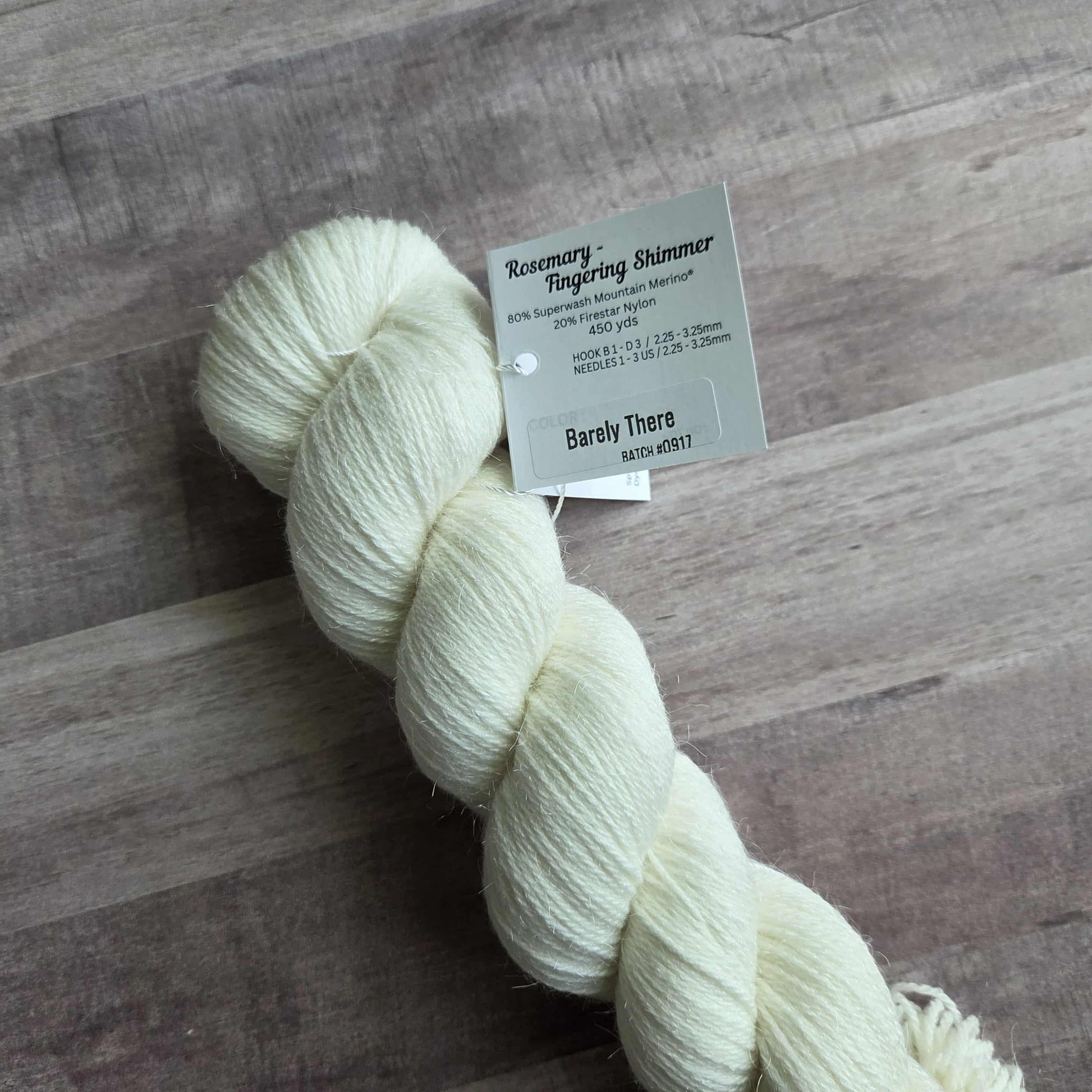 Barely There – Fingering Shimmer Yarn by Wild Sage Wool