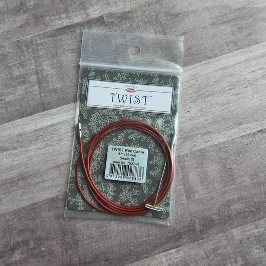 ChiaoGoo TWIST Red Lace Interchangeable Cables 37" small