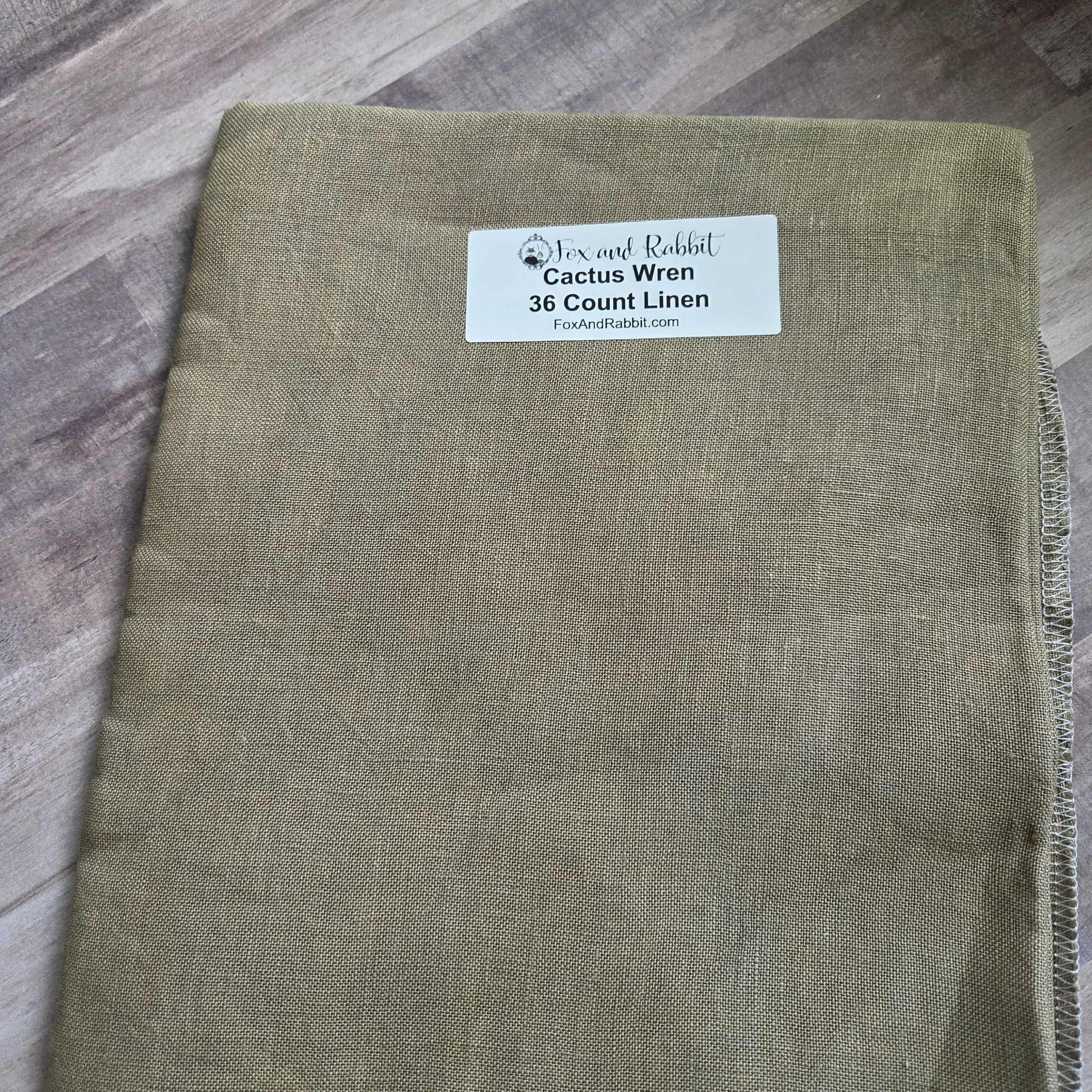 Fox and Rabbit Hand Dyed linen Cactus Wren 36 count linen Fat Quarter