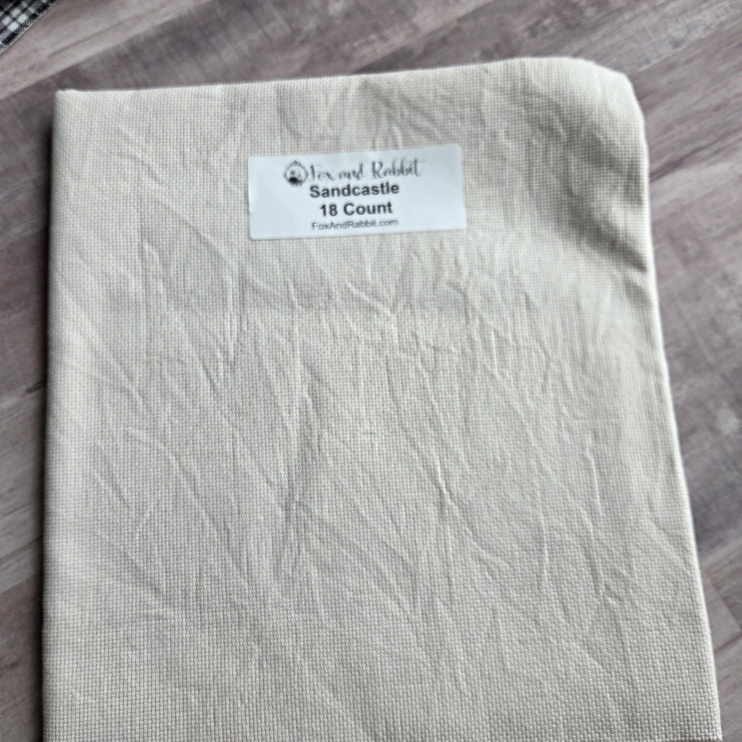 Fox and Rabbit Hand Dyed Aida Sandcastle 18 count Fat Quarter