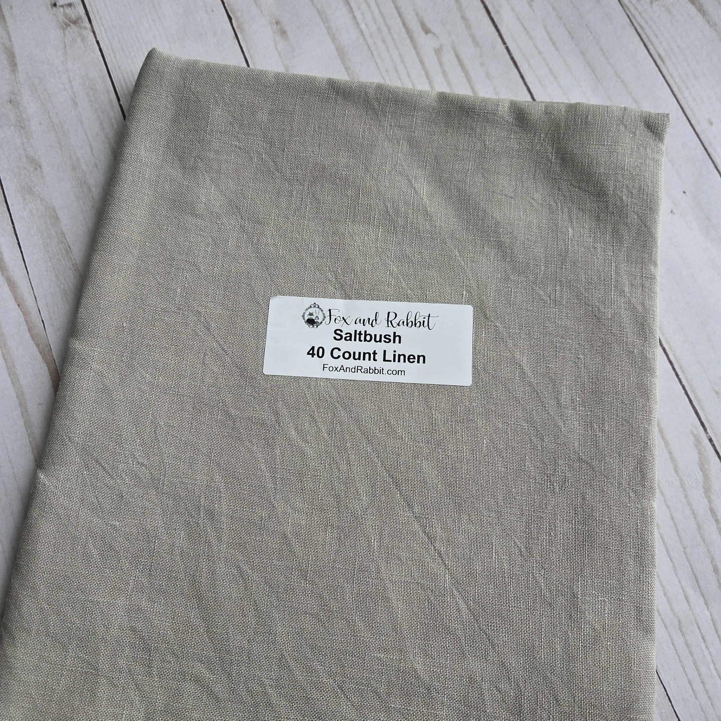 Fox and Rabbit Hand Dyed linen Saltbush 40 count linen Fat Quarter