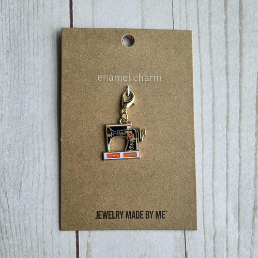 Sewing Machine enamel charm Zipper Pulls by Moda jewelry made by me