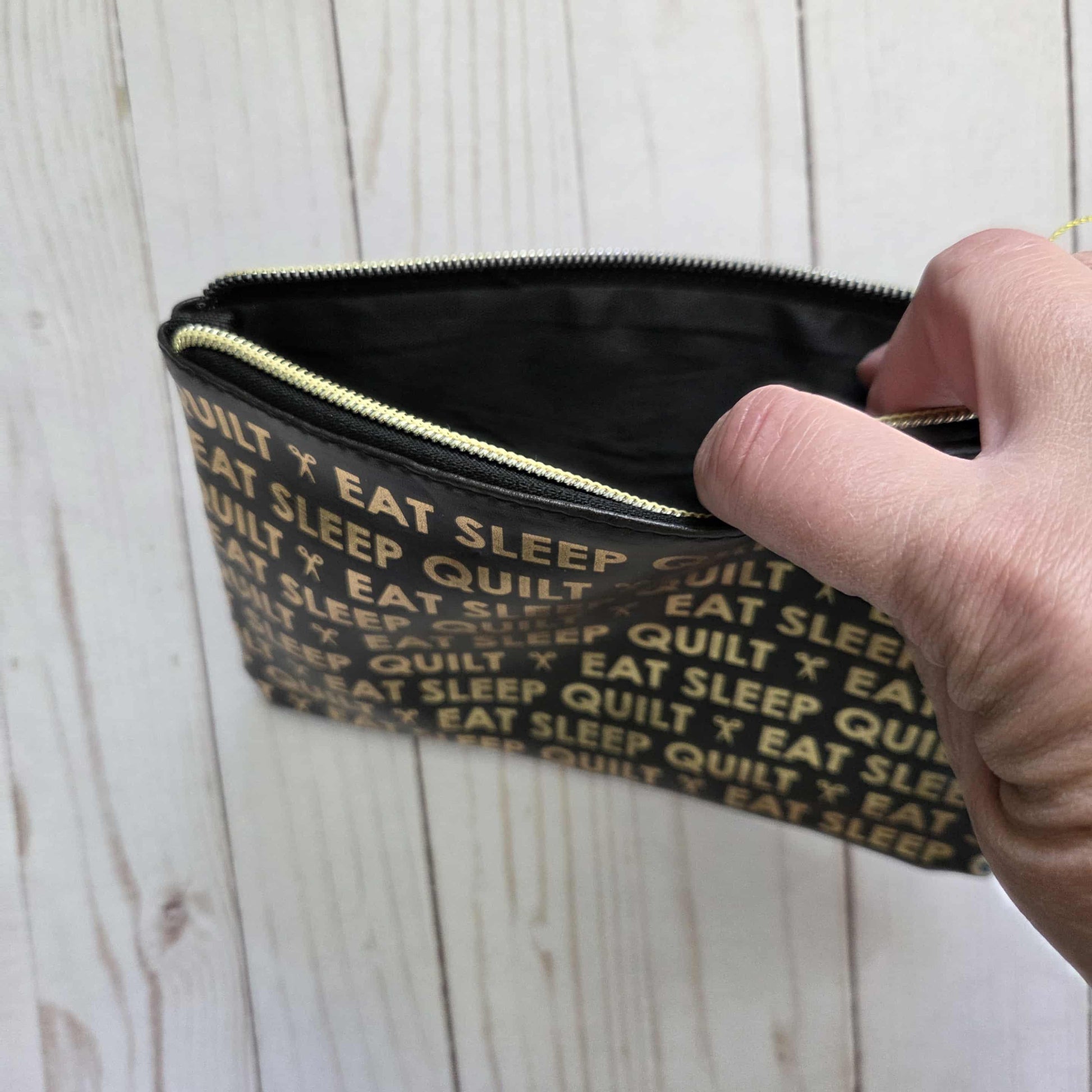 Glam Bag Eat Sleep Quilt sewing notions bag by Moda