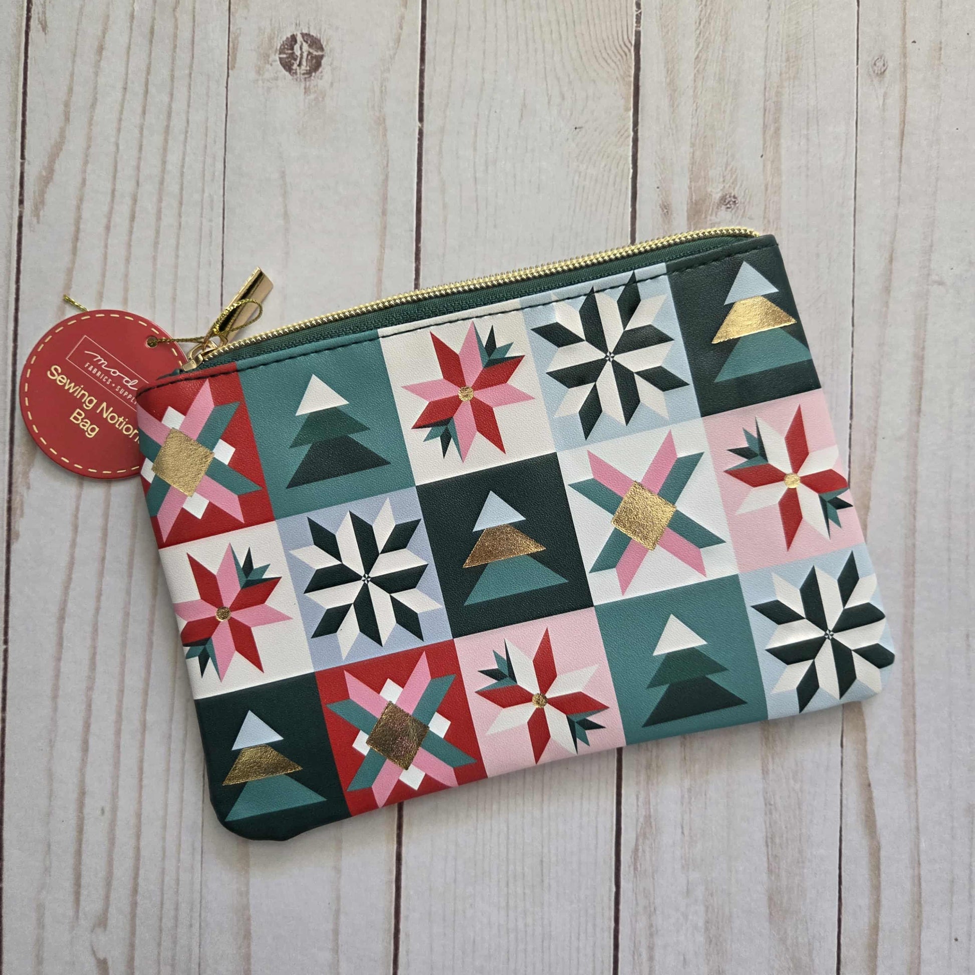 Glam Bag Christmas Quilt sewing notions bag by Moda