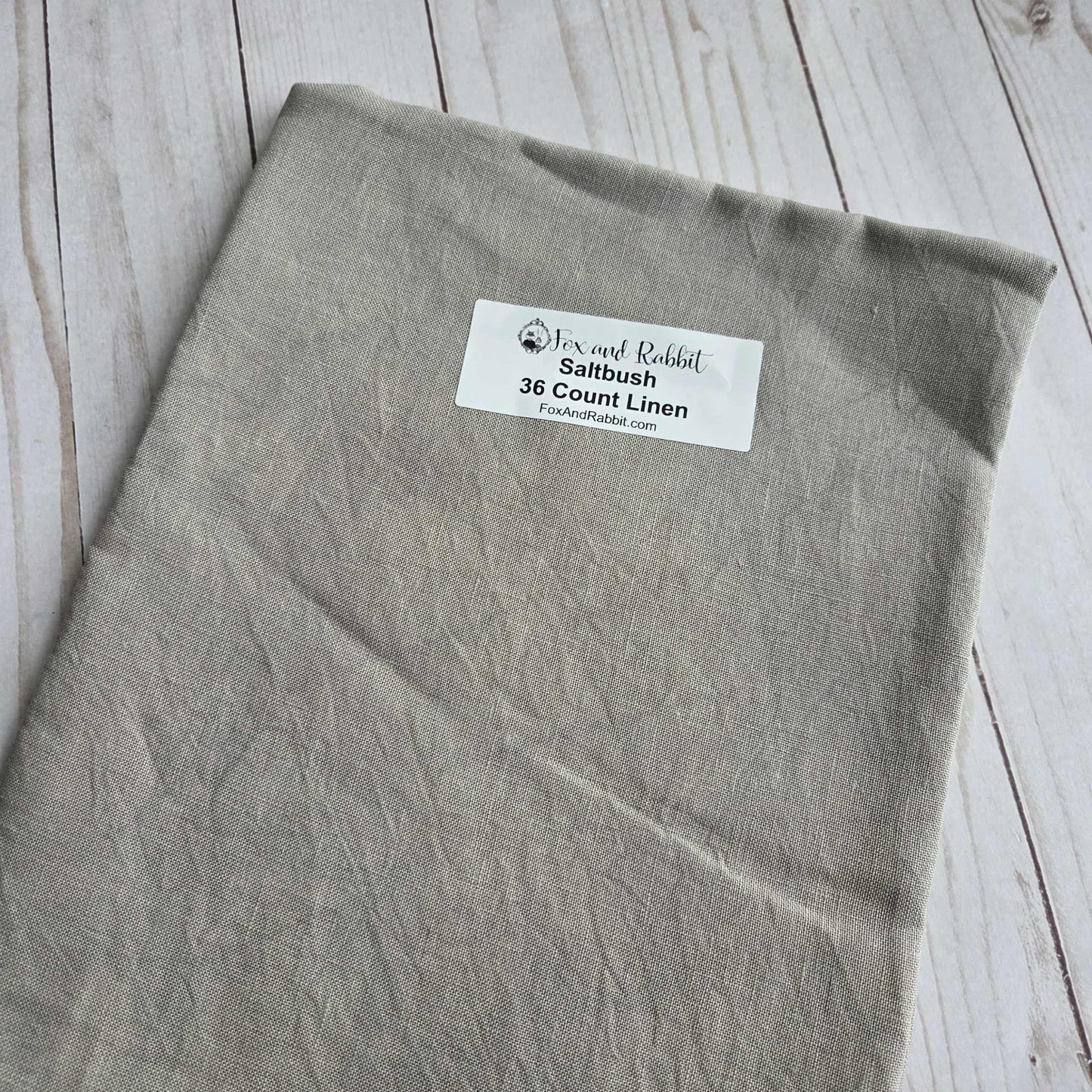 Fox and Rabbit Hand Dyed linen Saltbush 36 count linen Fat Quarter
