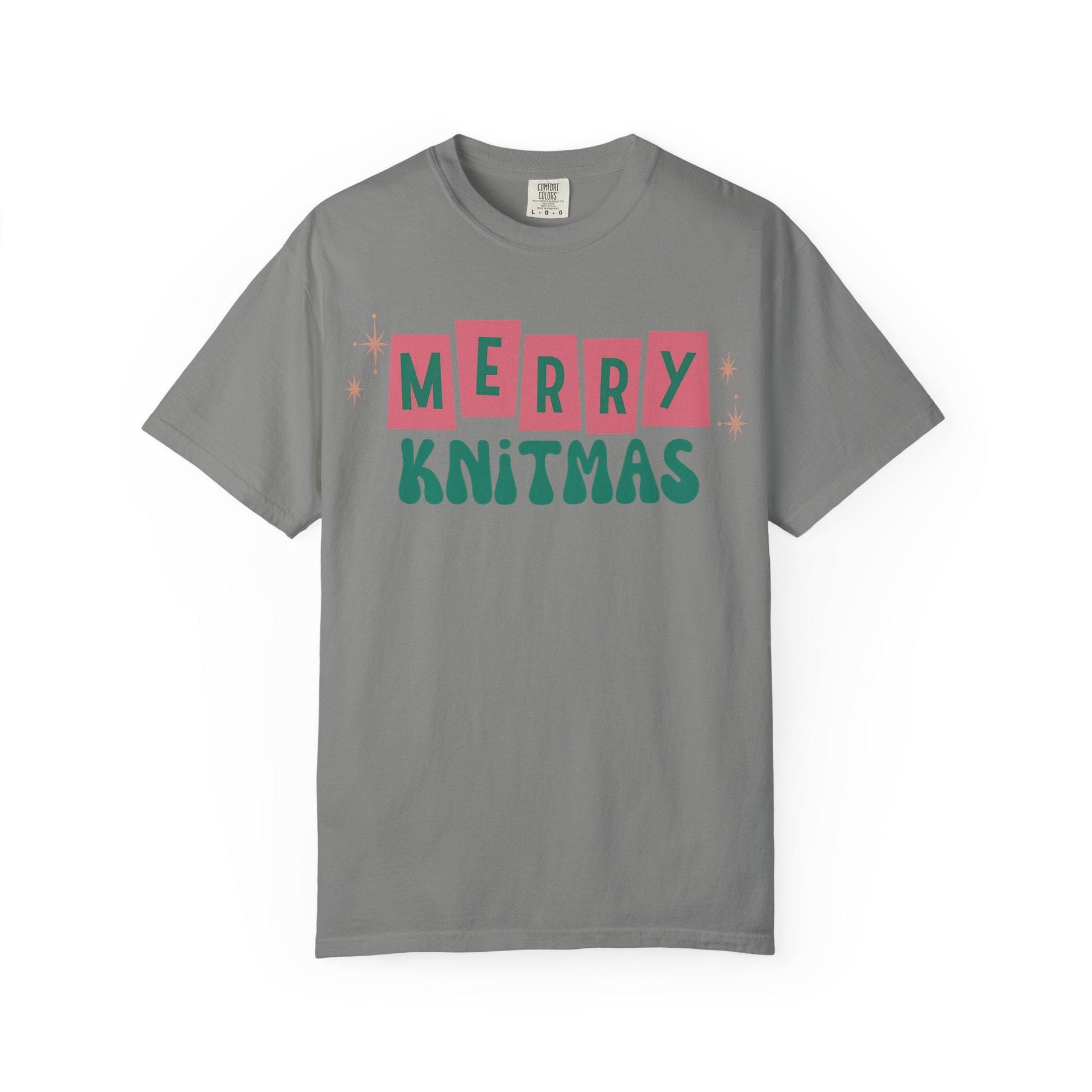 Merry Knitmas T-Shirt | Holiday Knitting Tee