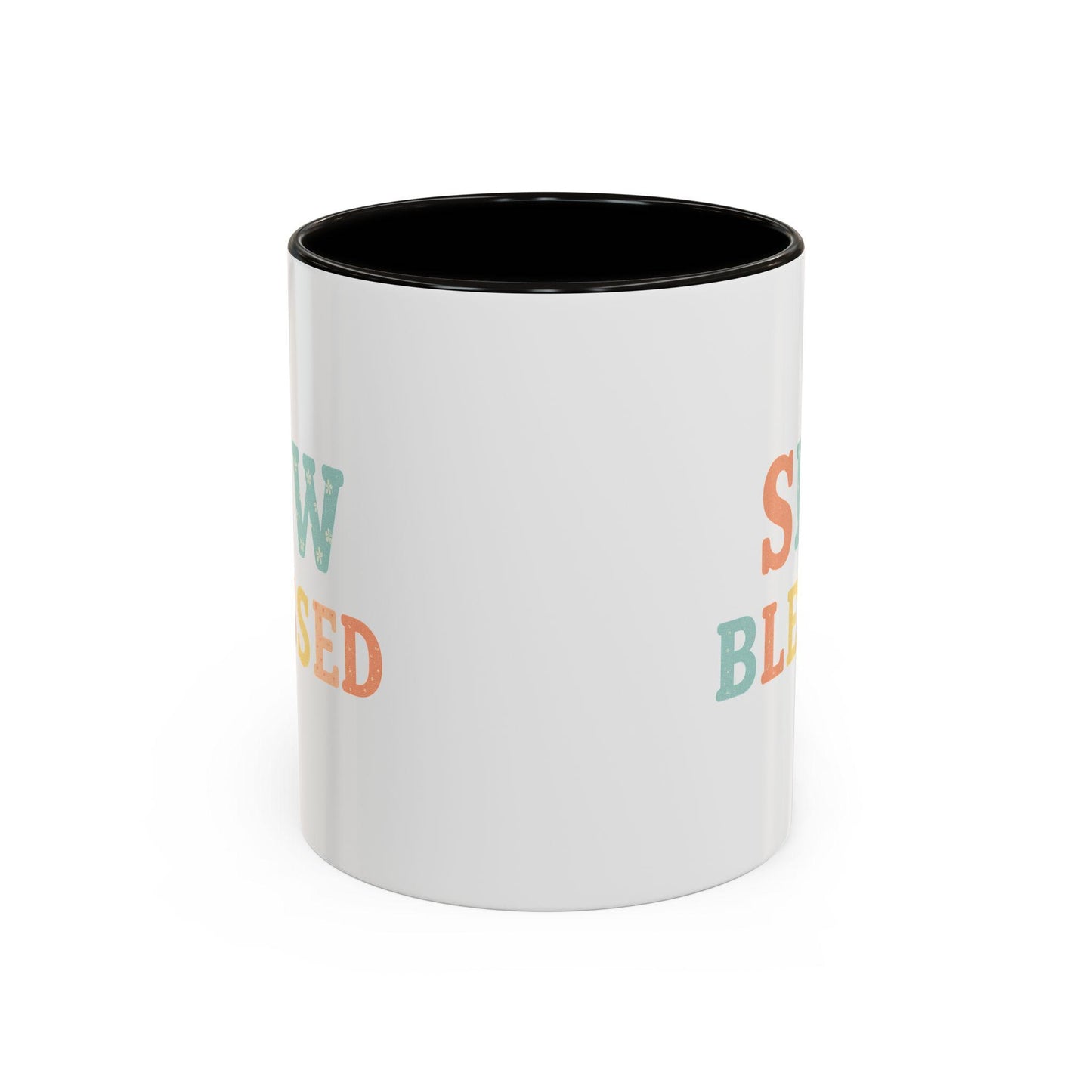 Sew Blessed Mug | Colorful Sewing Quote Ceramic Coffee Cup