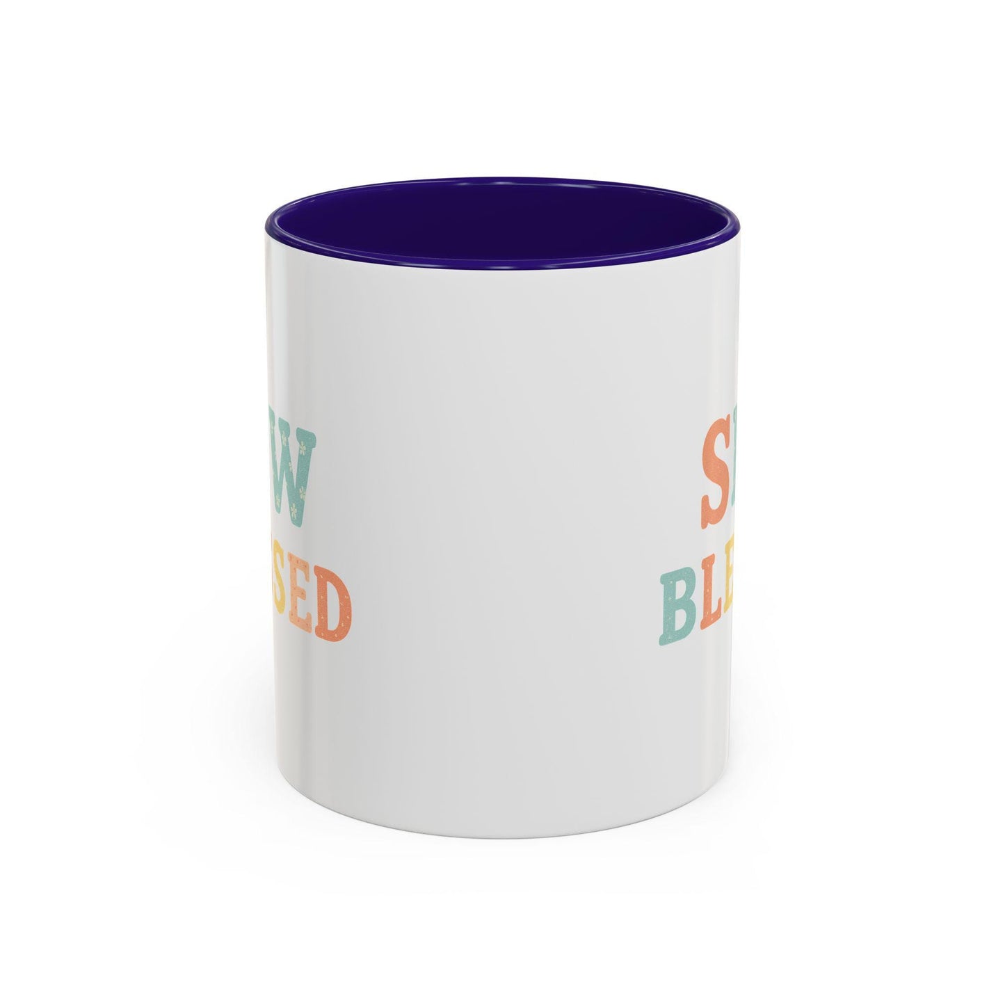 Sew Blessed Mug | Colorful Sewing Quote Ceramic Coffee Cup