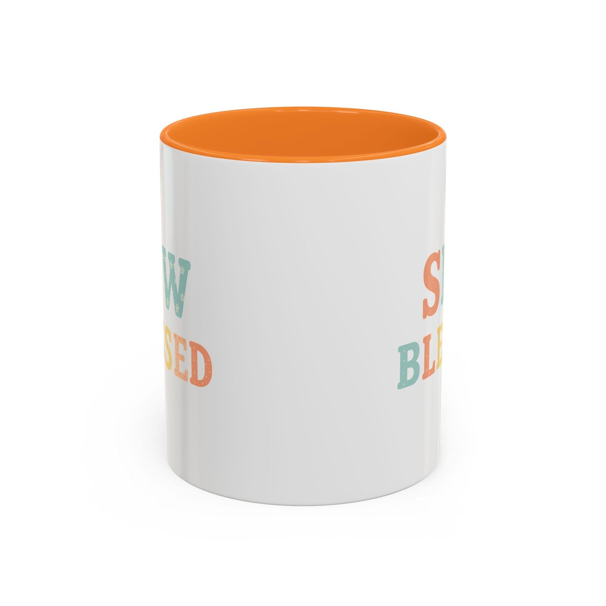 Sew Blessed Mug | Colorful Sewing Quote Ceramic Coffee Cup