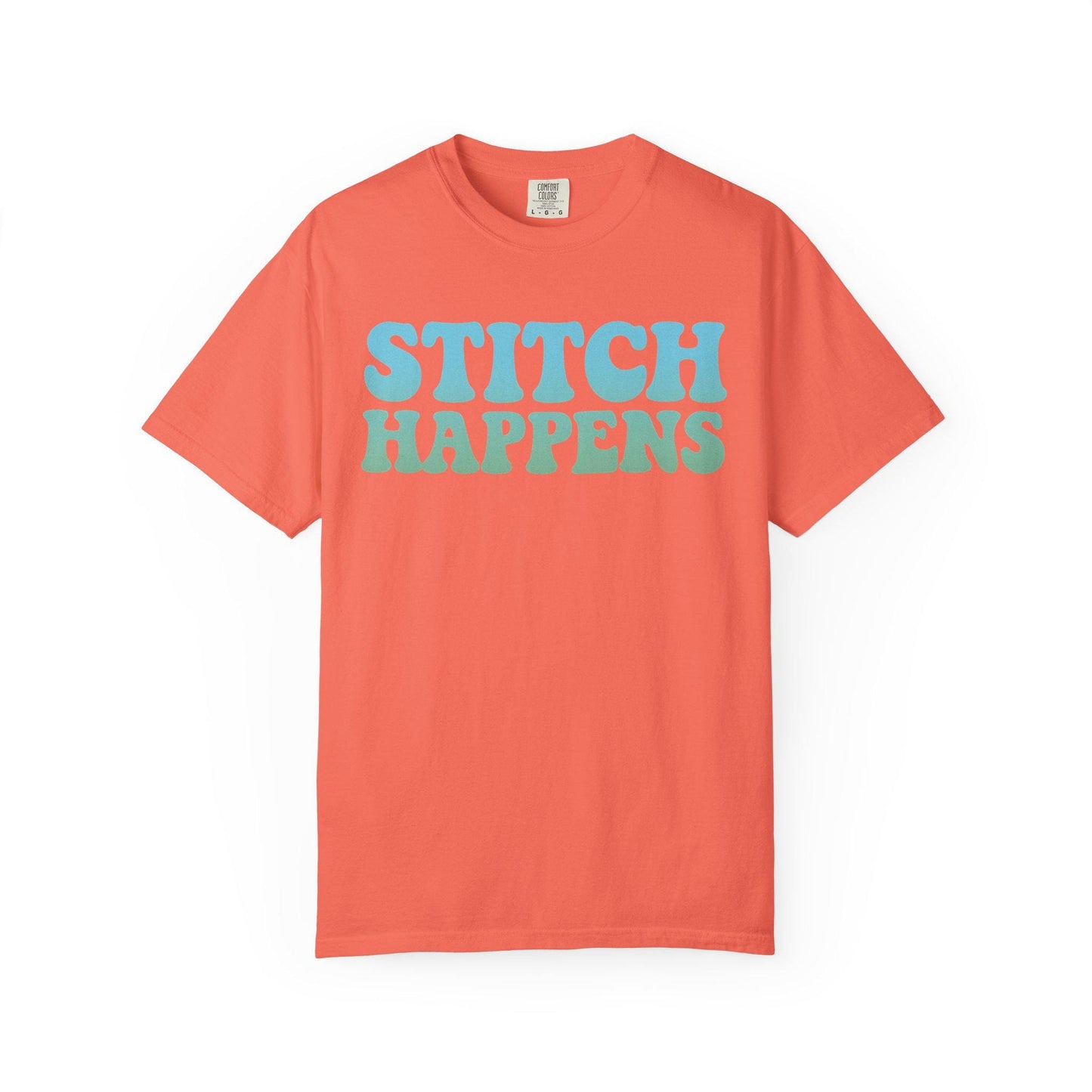 Stitch Happens T-shirt | Sewing Typography Shirt, Craft Lover Tee