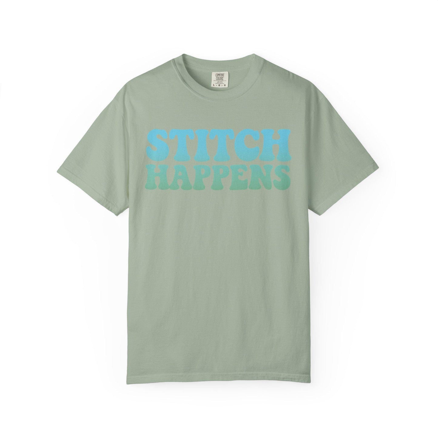 Stitch Happens T-shirt | Sewing Typography Shirt, Craft Lover Tee