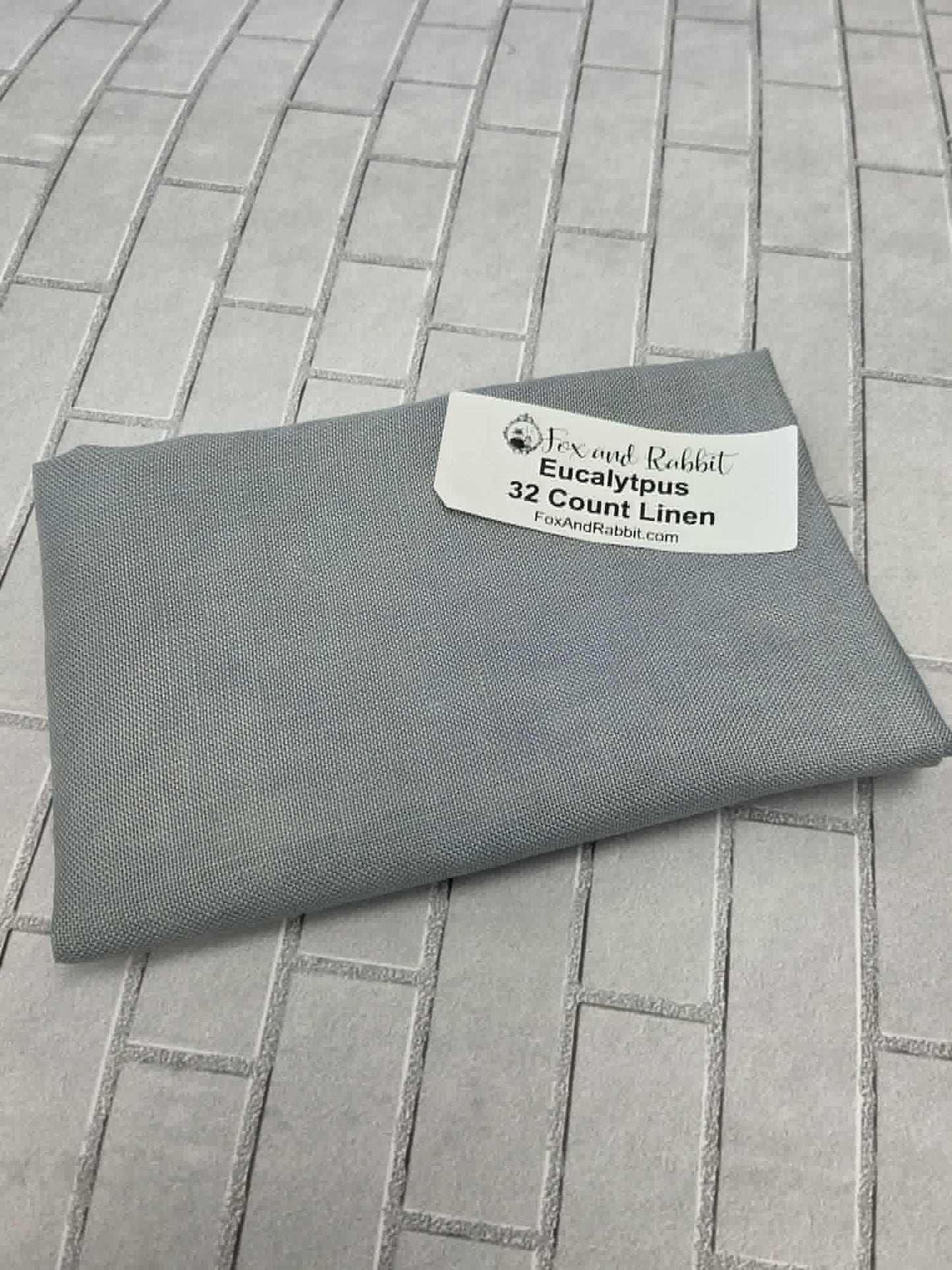 Fox and Rabbit Hand Dyed linen Eucalyptus 32 count linen Fat Quarter