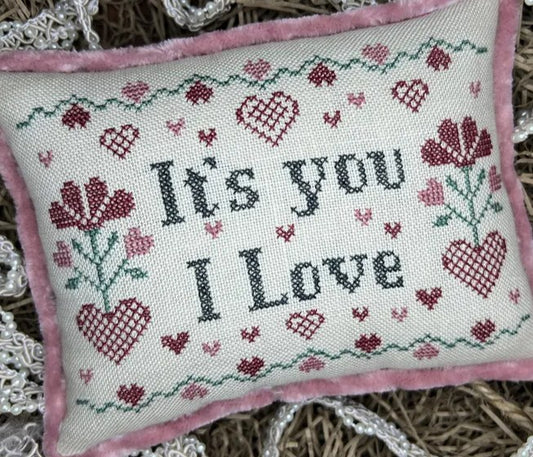 It's You I love Cross Stitch Design by The Camping Stitcher