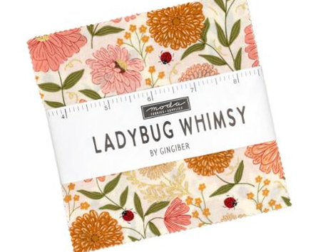 Ladybug Whimsy Charm Pack Gingiber for Moda Fabrics