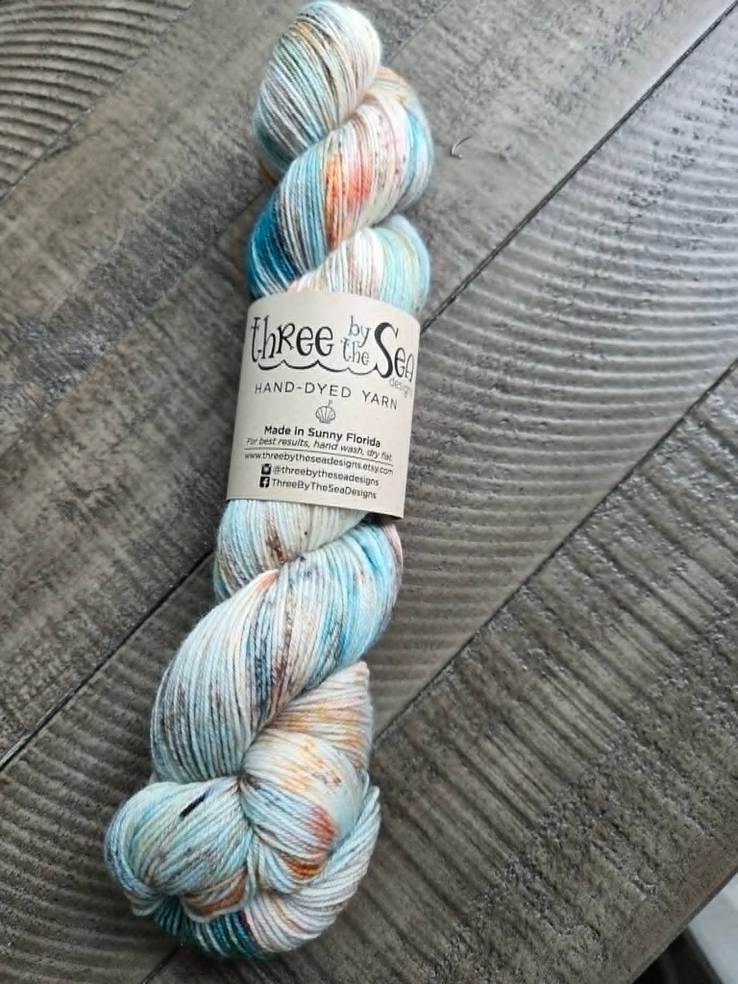 Let's Get Together Fingering sock yarn by Three By the Sea Designs 463yards