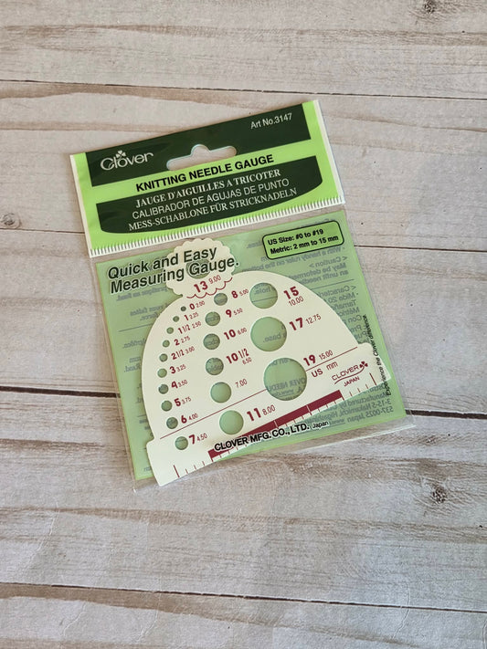 Clover Knitting Needle Gauge