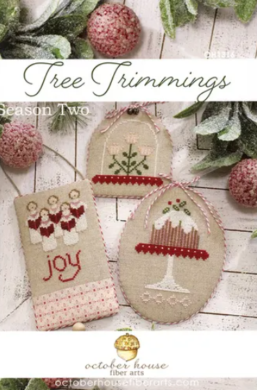 Tree Trimmings - Season Two Cross Stitch Pattern October House Fiber Arts