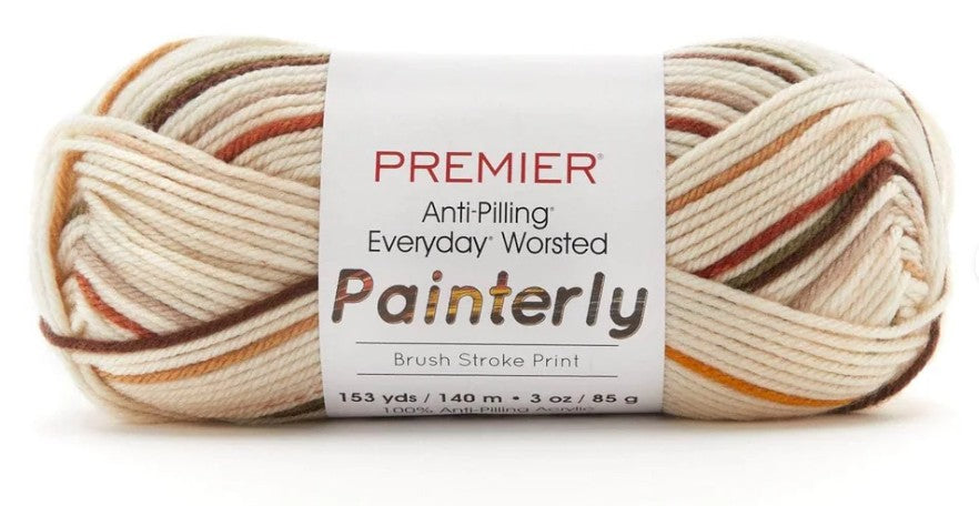 Painterly Worsted Color Flannel Premier 100% Anti-Pilling Acrylic