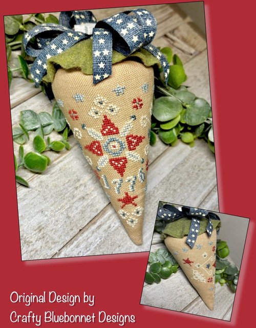 Patriotic Berry Cross Stitch Pattern by Crafty Bluebonnet