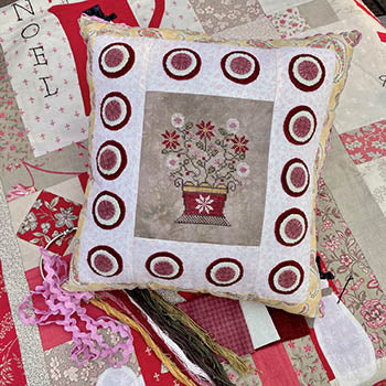 Penny Basket Cross Stitch Pattern Pansy Patch Quilt and Stitchery