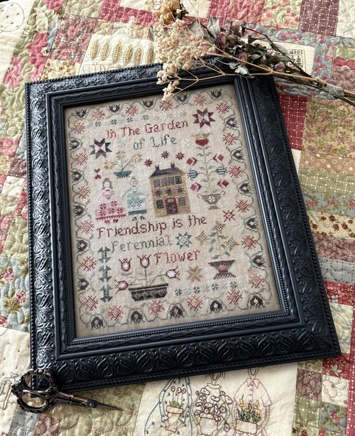 Perennial Flower Sampler Cross Stitch Pattern by Patch Quilts and Stitchery
