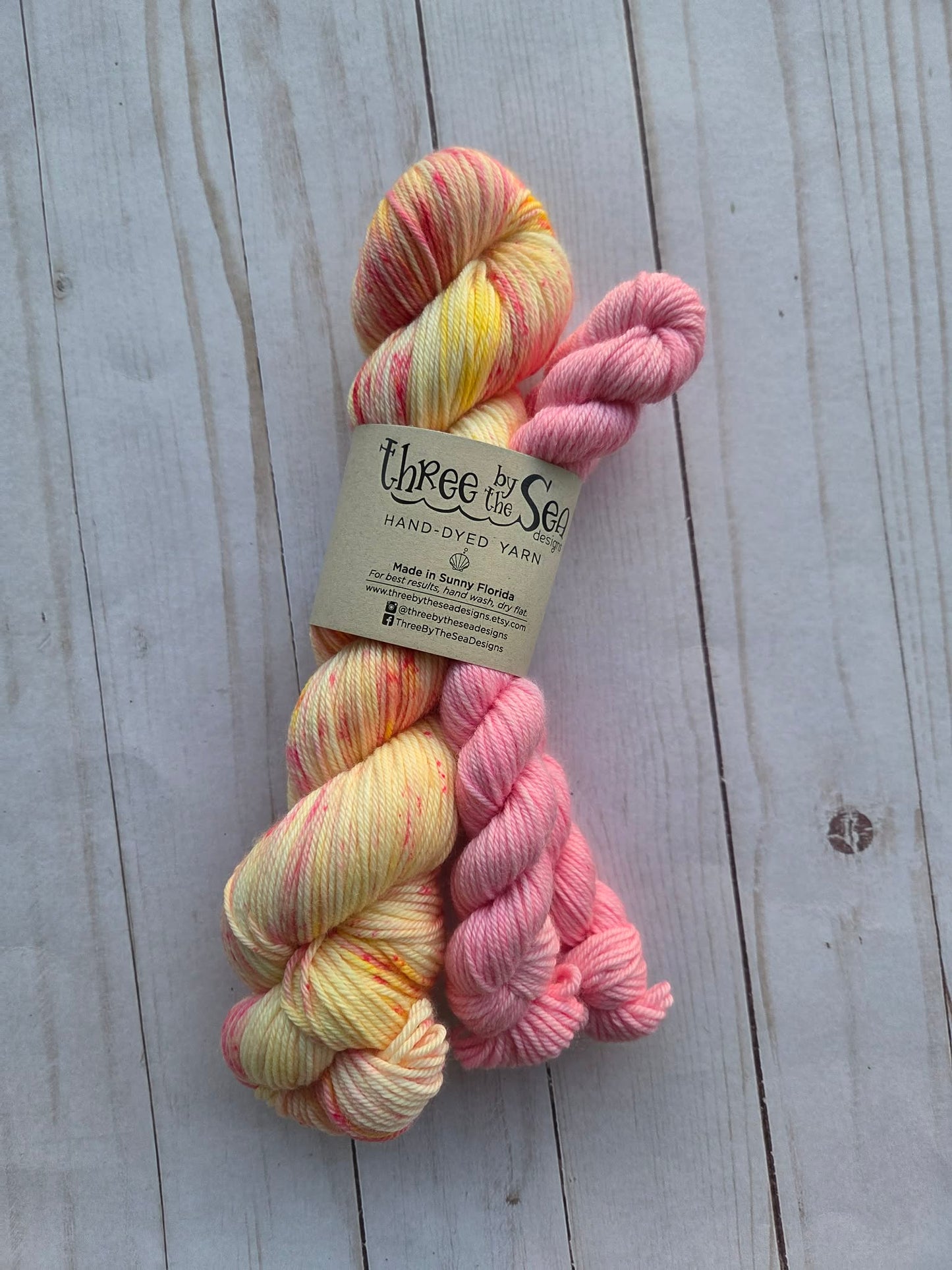 Pink Lemonade Party DK Sock Set by Three By the Sea Designs