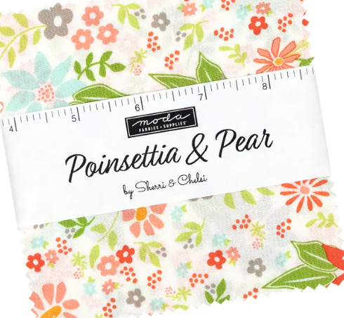 Poinsettia & Pear Charm Pack Sherri & Chelsi for Moda Fabrics