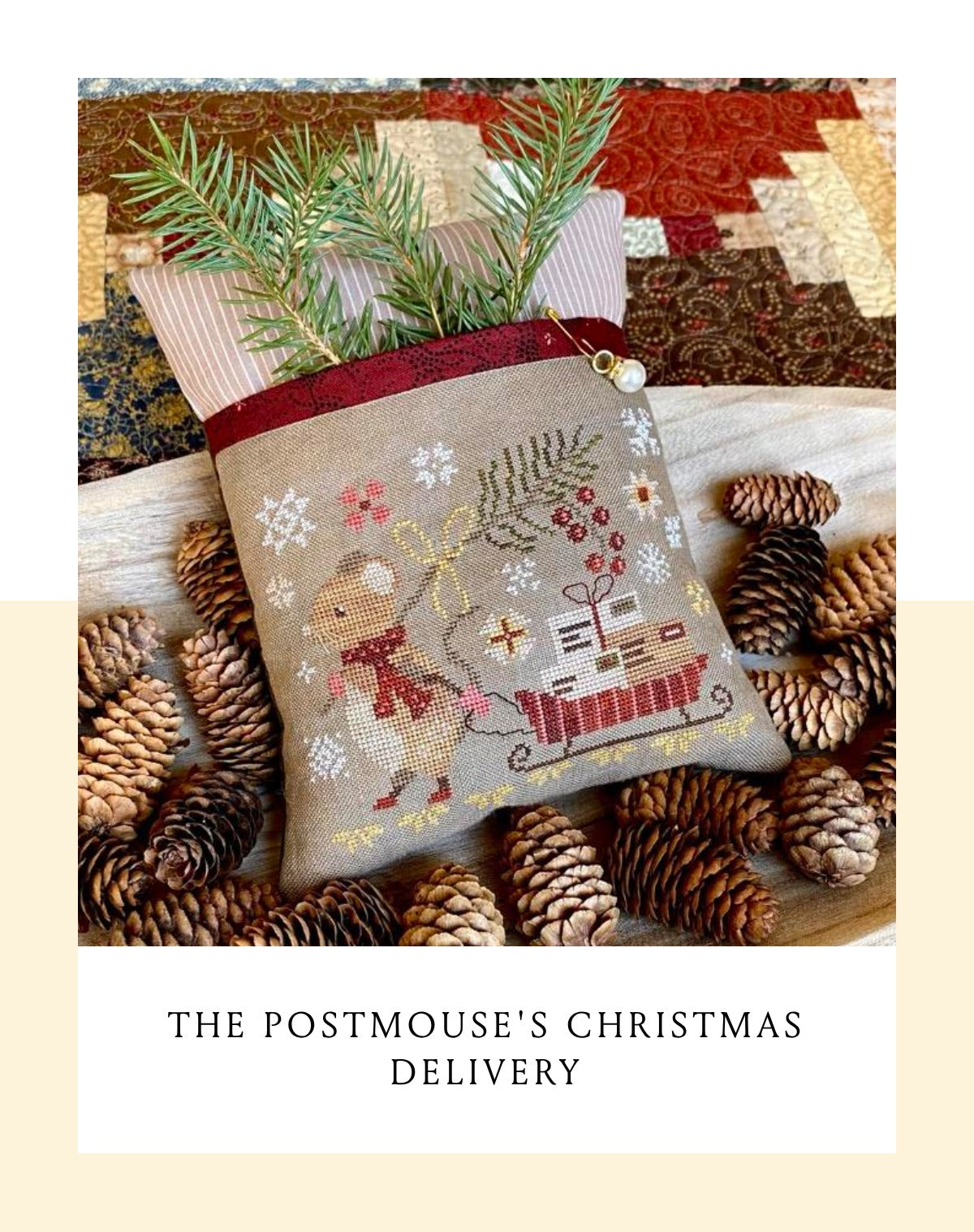 Postmouse's Christmas Delivery Cross Stitch Pattern by Blueberry ridge Desgins