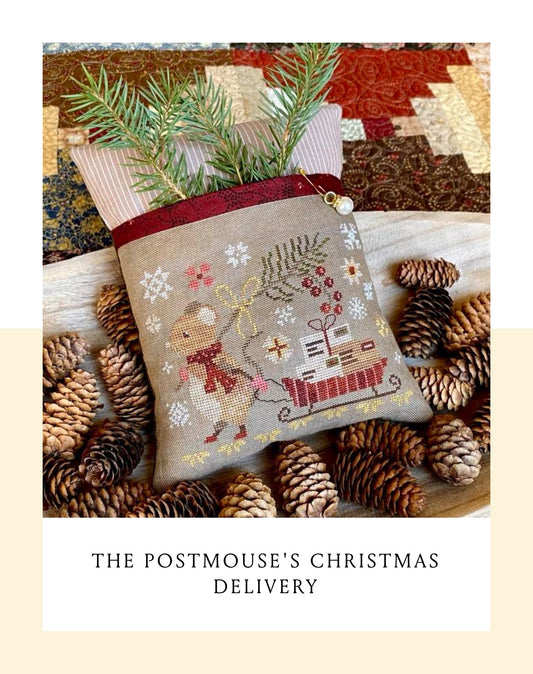 Postmouse's Christmas Delivery Cross Stitch Pattern by Blueberry ridge Desgins