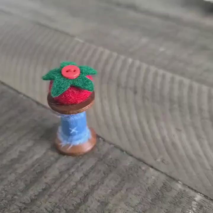 Fall Miniature Spool Pincushion Retreat gift limited edition