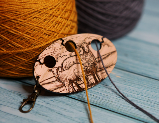 Sheep Knitting & Crochet Yarn Separator 3 Hole Divider