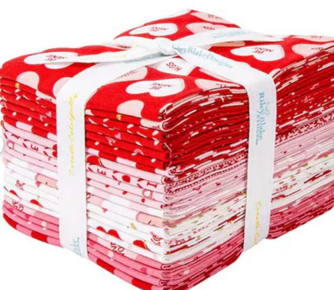 SWEETHEART 21 Fat Quarter Bundle - Valentines Day My Minds Eye - 100% cotton quilting fabric - Riley Blake Designs