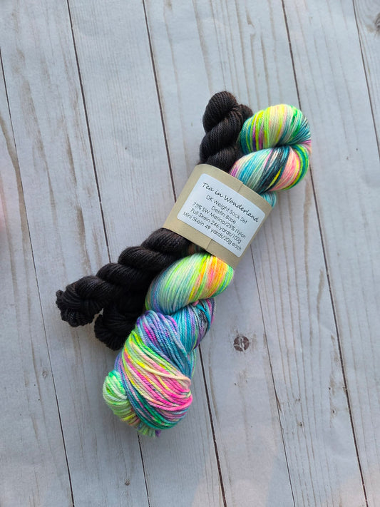 Tea in Wonderland DK Sock Set by Three By the Sea Designs