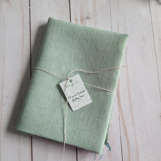 32 Count Teal Khaky Hand Dyed Linen by xJuDesign