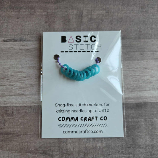 Basic Stitch Set - Turquoise Snag-Free Silicone Stitch Markers