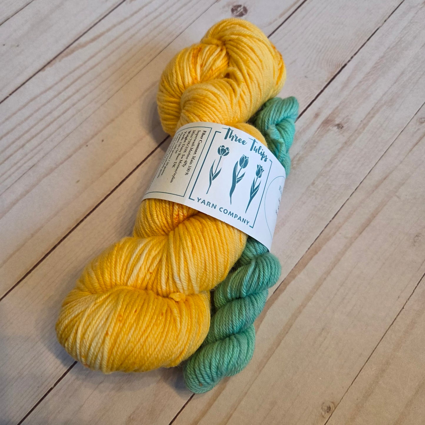 Two Loops DK Sock Set speckled orange and mint sock set by Three Tulips Yarn