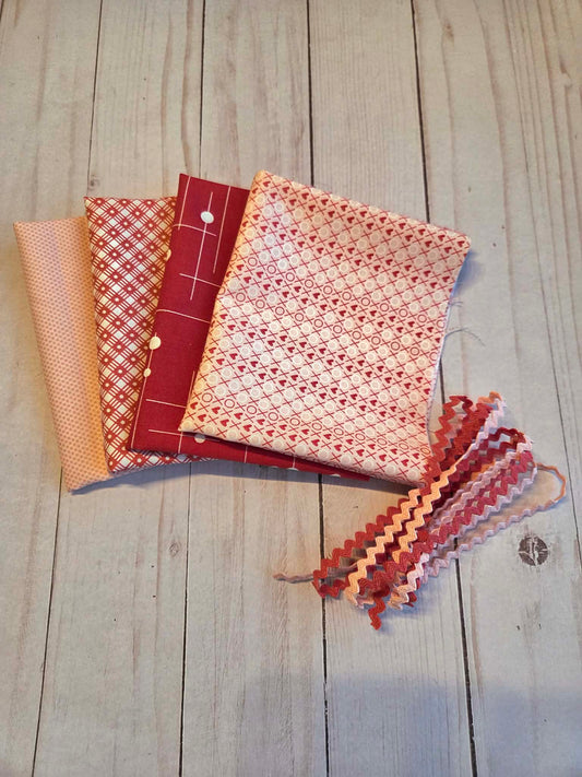 Valentine 2 mini Cross Stitch Finishing Bundle fabric by Riley Blake